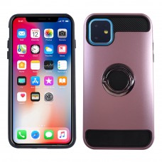 Hybrid Armor Kick Stand Case For Iphone 11 Pro Max Color-Rose Gold