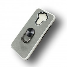 Two Tone Ring Case For LG Aristo 5 Color-White/Gray
