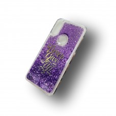 Clear Candy With Glitter For Moto E 2020 Color-Purple