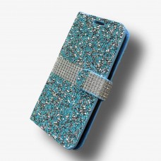 Wallet Bling Diamond For LG K51 Color-Teal