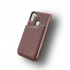 Executive Case With Credit Card Slot For Samsung A11 Color-Rose Gold