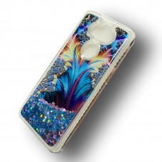 Tuff Liquid Glitter Case for LG Aristo 5 Design-Leaf