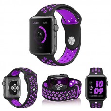 Apple Rubberized Watch Band 42/44 MM Color-Black/Purple