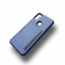 Credit Card Case For Moto E7 Color-Navy Blue