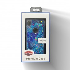 Glitter Liquid PS Case For Moto E6 Design-Sky/Blue