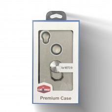 2 Tone Ring Case For Moto E6 Color-White/Gray