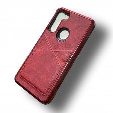 Leather Case With Credit Card Slot For Moto G Fast Color-Burgandy
