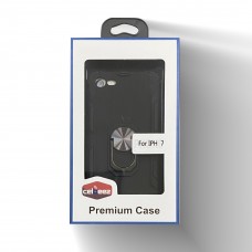 2 Tone Ring Case For Iphone 7/8 Plus Color-Black/Black
