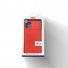 Tpu Case With Camera Lens Cover For Iphone 11 Color-Red