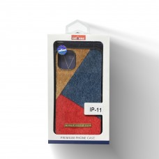 Soft Cloth Case For Iphone 11 Color-Brown/Red