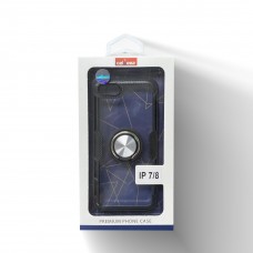 Transparent Ring case For Iphone 6/7/8 Plus Color-Silver/Black