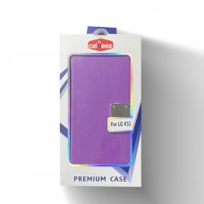 Wallet With Magnetic Clip For LG K51 Color-Purple