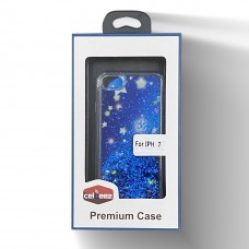 Glitter Liquid PS Case For Iphone 6/7/8 Design-Star/Blue
