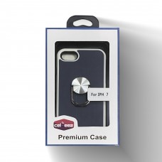 Rubberized Ring Case For Iphone 6/7/8 Plus Color-White/Navy Blue