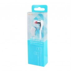 REIKO Headphones Remote+Mic With Built-In Answer Button Color-White