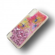 Tuff Liquid Glitter Case For Samsung A01 Design-Butterfly