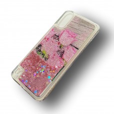 Tuff Liquid Glitter Case For Samsung A01 Design-Flower