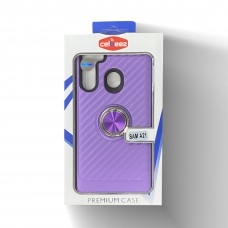 Hybrid Ring Case For Samsung A21 Color-Purple
