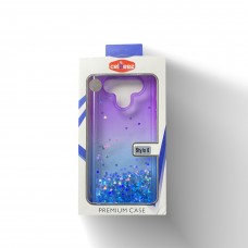 Anti Shock Liquid Case With Glitter For LG Aristo 5 Color-Purple/Light Blue