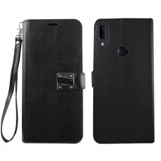 Wallet With Magnetic Clip For Samsung A10E Color-Black