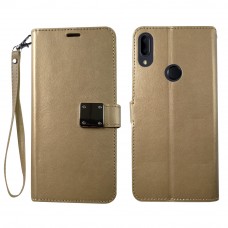 Wallet With Magnetic Clip For Samsung A10E Color-Gold