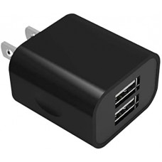 Dual USB Wall Charging 2.1 Amp Max Dock Color-Black