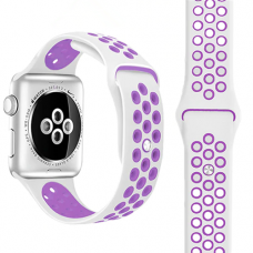 Apple Rubberized Watch Band 42/44 MM Color-White/Purple