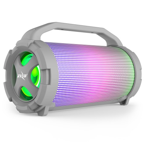 ZIZO Aurora Z1 Portable LED Bluetooth Speaker-Gray